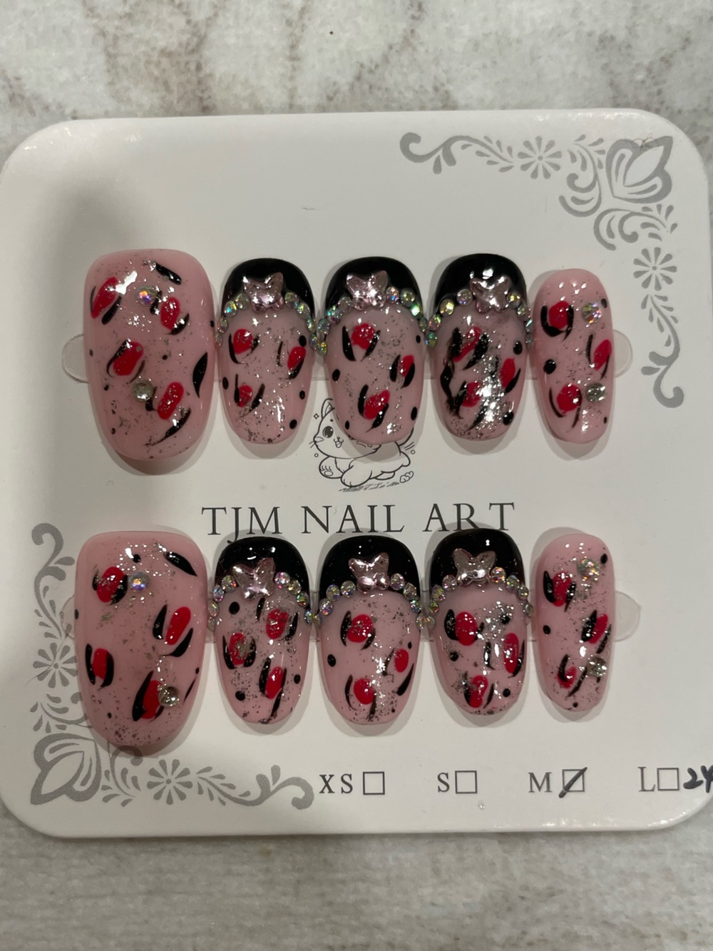 5 for $20! High Quality Press-On Nails in size medium